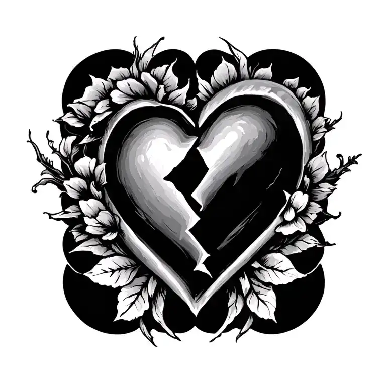 Broken Heart Symbolizing Love & Grief