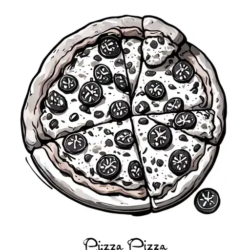 Pizza Line Drawing