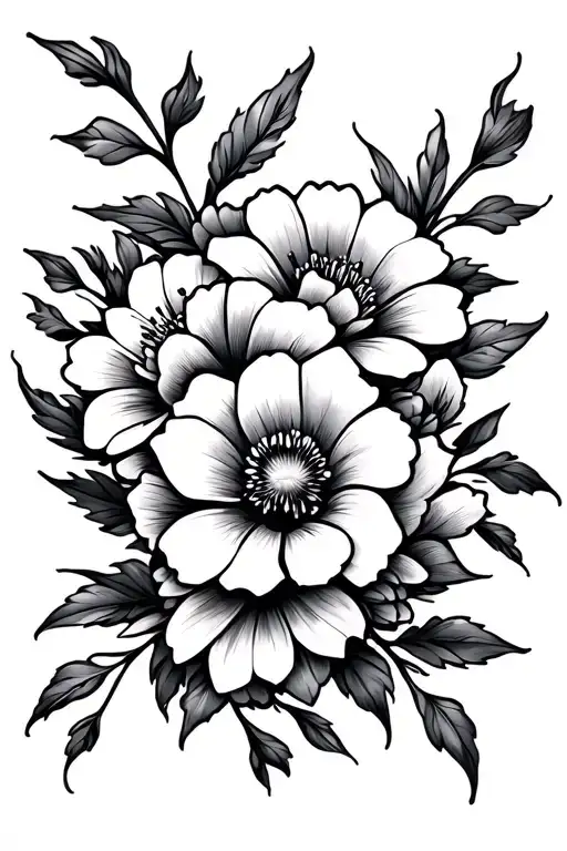 Flowers Intertwined Symbolizing Strength