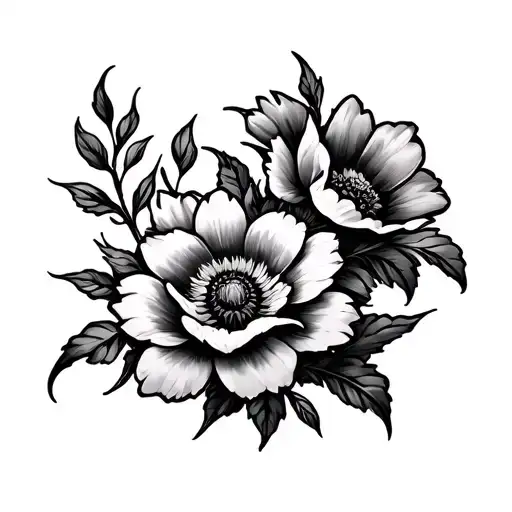 Flowers Intertwined Symbolizing Strength