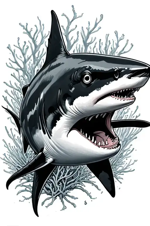 Black Tipped Reef Shark Line