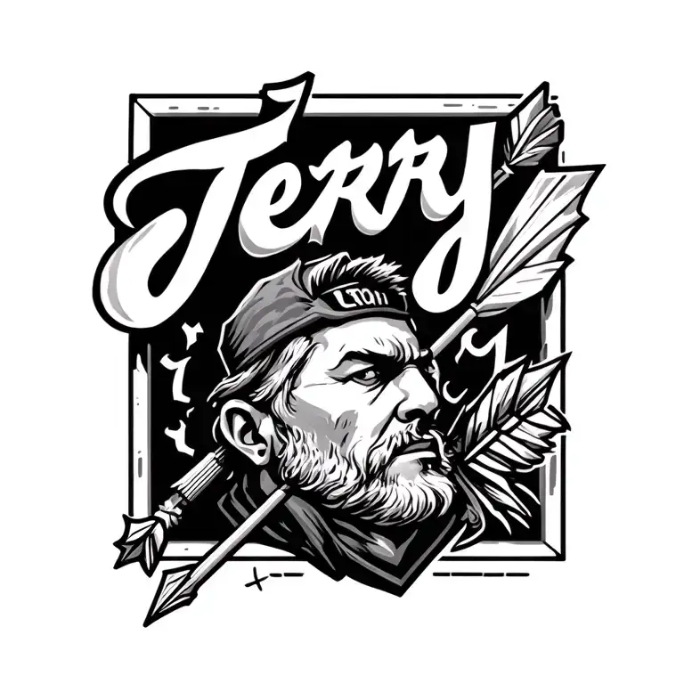 Name Jerry And A Arrow Design