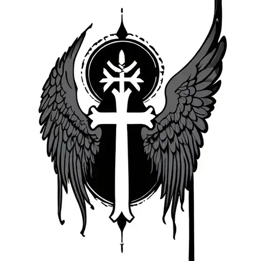 Angel Wings Orthodox Cross Woth