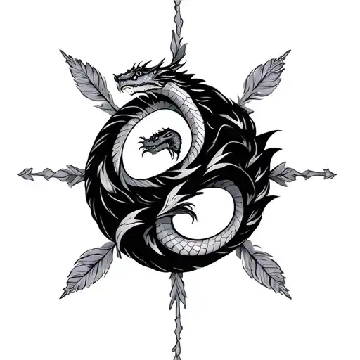 Feathered Dragon And Snake