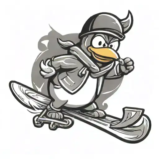 Club Penguin Skiing Downwards