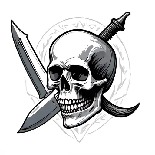 Skull And Knife