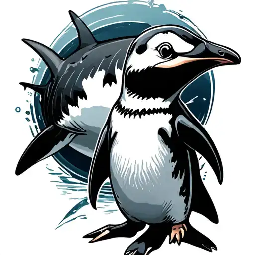 Penguin And Shark