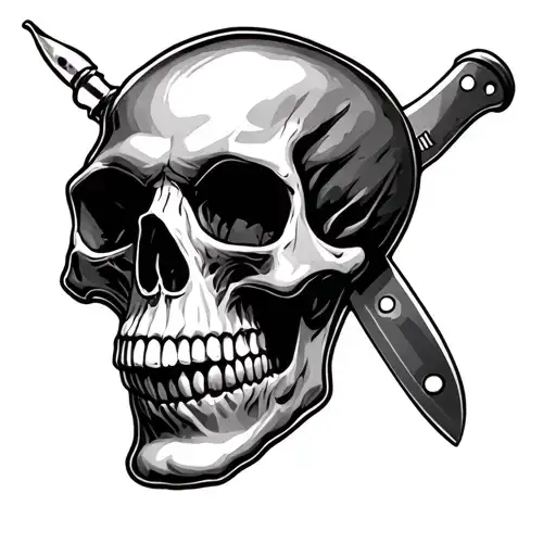 Skull And Knife Kitchen