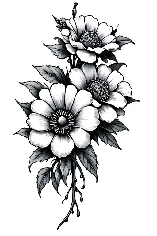 Flowers Intertwined Symbolizing