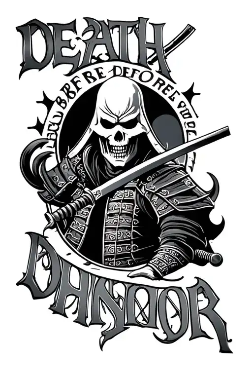 Death Before Dishonor Words Over A Samurai