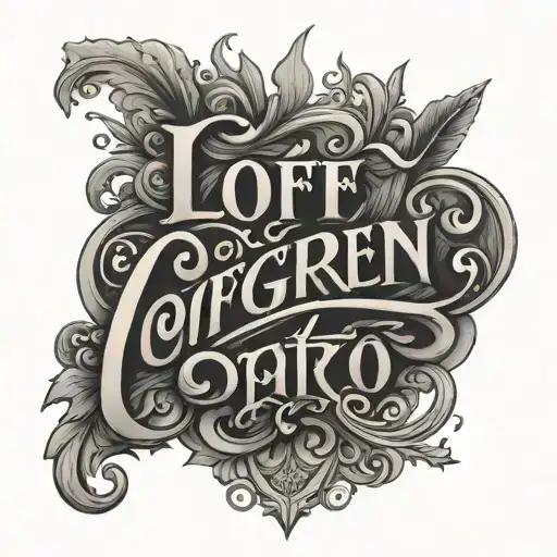 Lettering Tattoo Lofgren