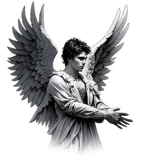 Supernatural Castiel Angel Wings Spread Wide