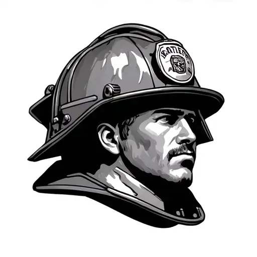 Small Memorial Marine Firefighter Helmet