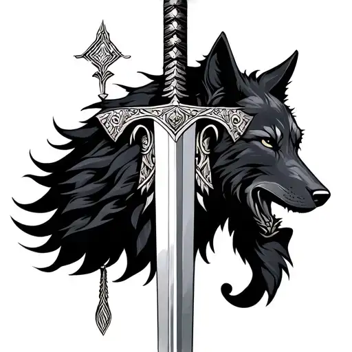 Sword And Wolf And Symbol Of The Achaemenids