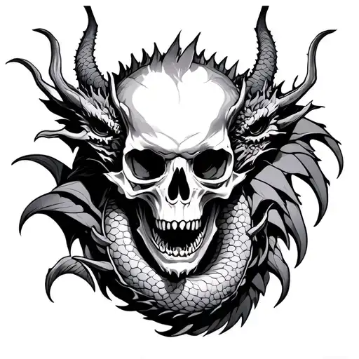Skull And Dragon