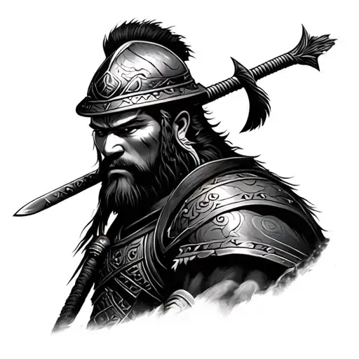 I Want To Get A Samurai X Viking Tatto Design