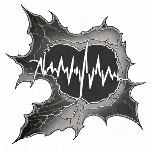 An Ekg Line Comes Out From A Needle And There Are Stiches Next To It Tattoo For Forearm