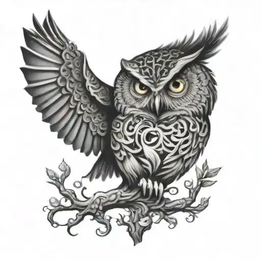 Tree Of Life And Owl Face Look Morphing