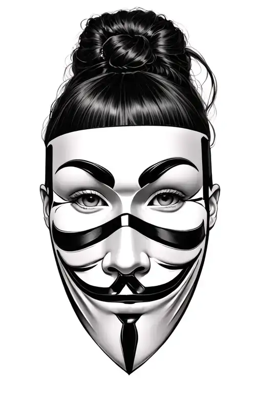 Girl Taking Off Vendetta Mask