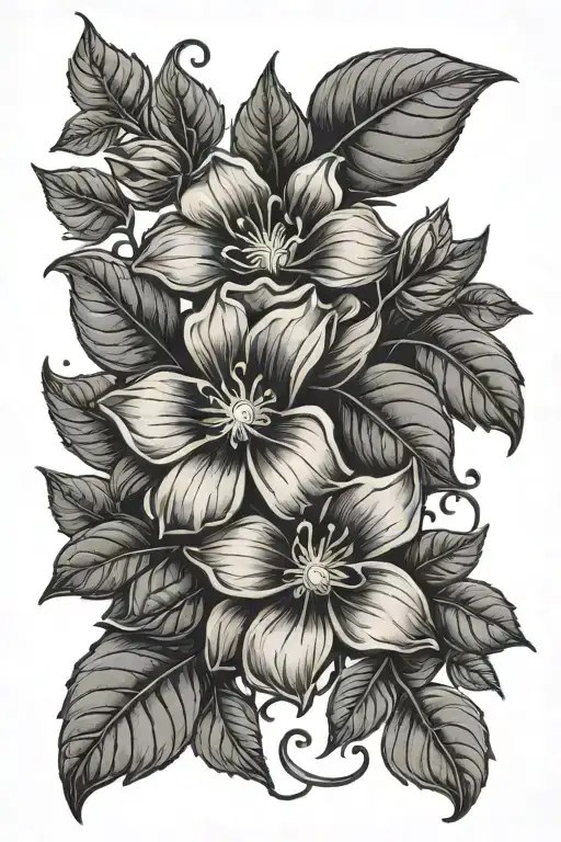 Flower With An Climber Plant Growing