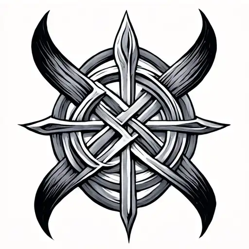 Scandinavian Rune Symbol Intertwined