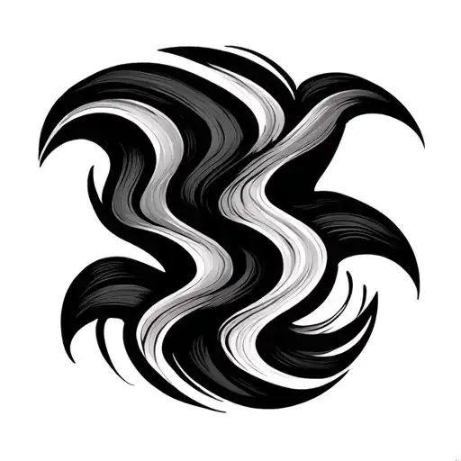 Three Wavy Lines In Black As A Small Wrist Tattoo Design