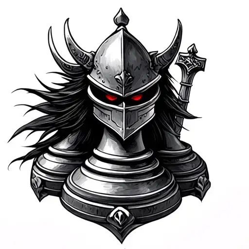 Black Knight Chess Piece