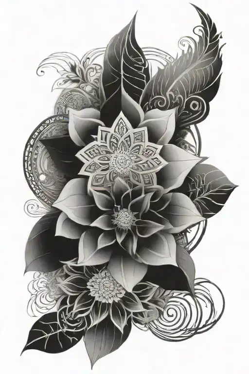 Negative Space Mandela Style Sleeve