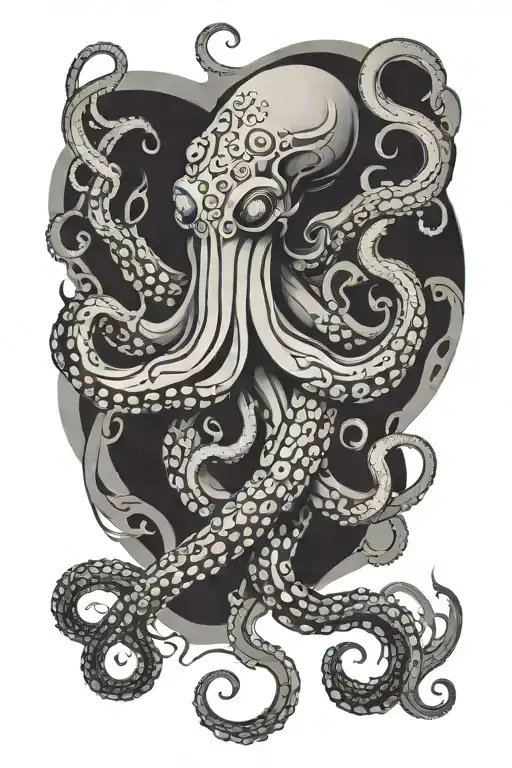 Negative Space Octopus Style Sleeve