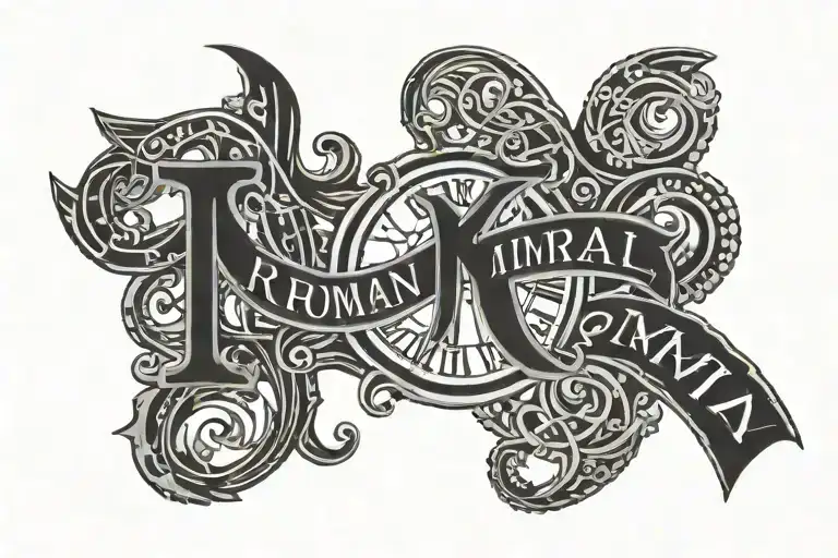 Roman Numerals With Words Written Within