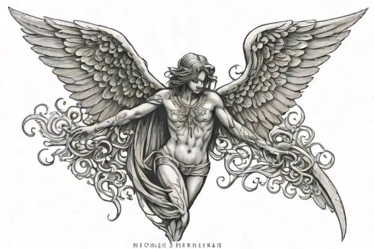 Back Tattoos Michael Arch Angel