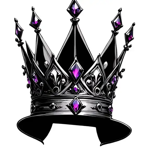 Black Gothic Crown With Alexandrite Gems