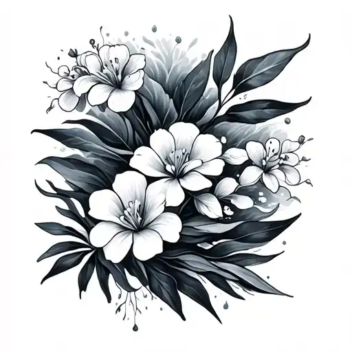 Mimosa And Waves Ocean