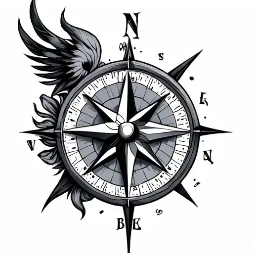 Neo Traditional Compass