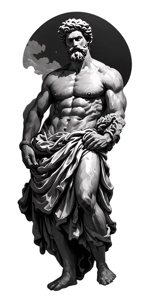 Zeus With Colosseum Surrounded