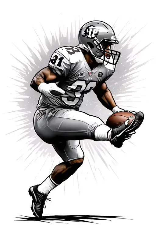 Football Player Kicking