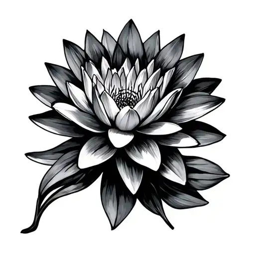 Larkspur And Water Lily