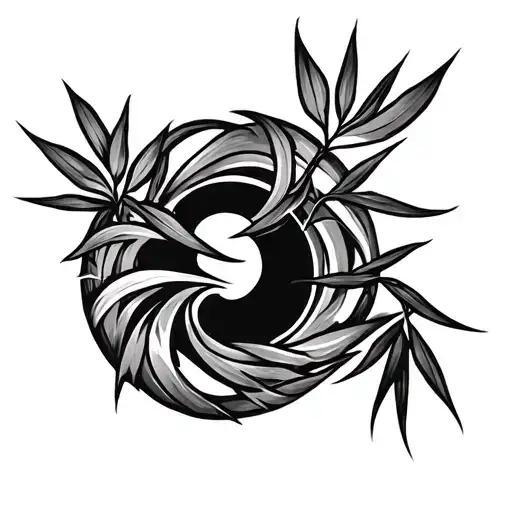 Tribal Bamboo On Inner Bicep