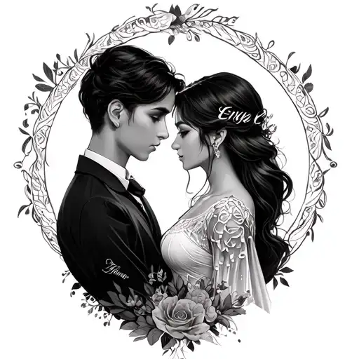 The Names Enya And Felix Bonded Together Representing The Client's Love