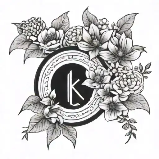 Ikigai Symbol With Garden Growing From It