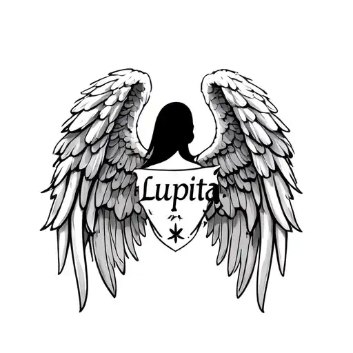 Angel Wings With Lupita Name