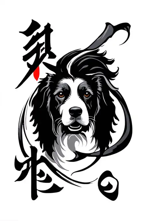 Italian Bracco And Kizuna Kanji Symbol