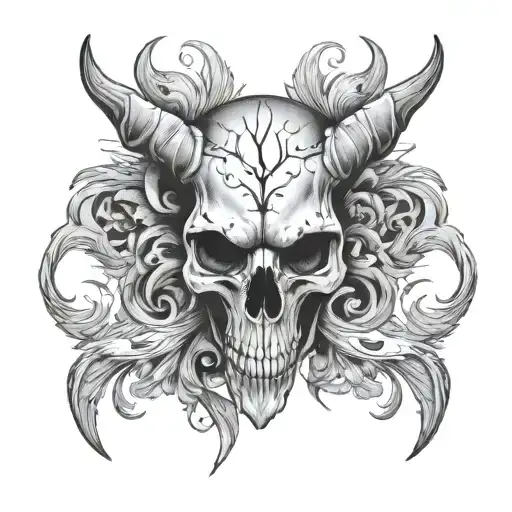 Animal Skull Surrounded