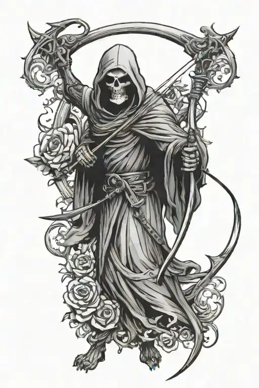 Grim Reaper With Bow And Arrow