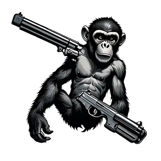 Bad Monkey With Guns