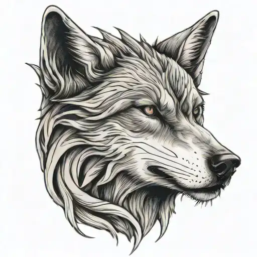 Wolf Howling With A Nord Mythology Intertwined With Scary