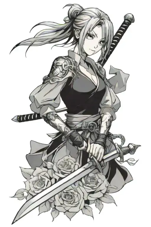 Anime Female With Sword