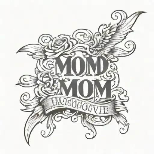 Word Mom With Unconditional Love Through It