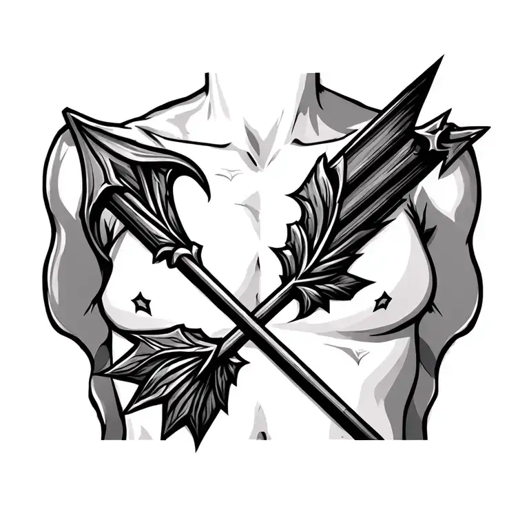 Arrow Going Into Chest