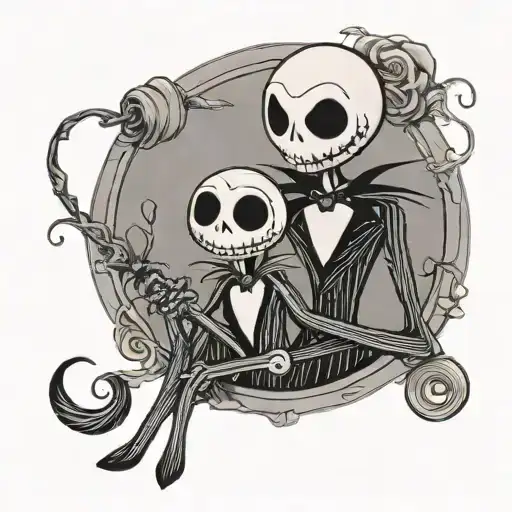 Jack Skellington Holding His Dog